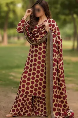 3 Pcs Women's Unstitched Printed Suit