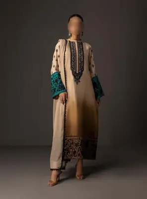 3 Pcs Women's Unstitched Printed Suit