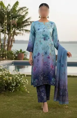 3 Pcs Women's Unstitched Printed Suit
