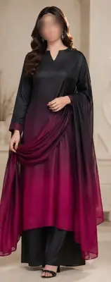 3 Pcs Women's Unstitched Printed Suit