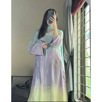 3 Pcs Women's Unstitched Printed Suit