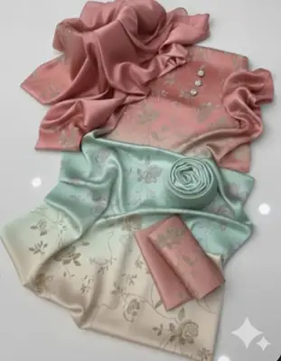 3 Pcs Women's Unstitched Printed Suit thumbnail 2
