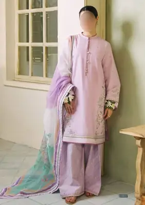 3 Pcs Women's Unstitched Embroidered Suit