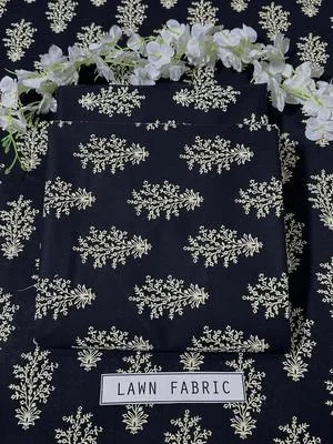 2 Pcs Women's Unstitched Lawn 3-D Block Printed Suit thumbnail 3