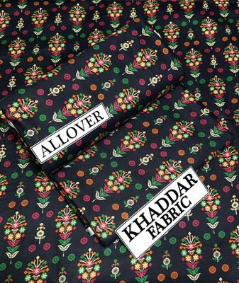 2 Pcs Women's Unstitched Khaddar Digital Print Suit