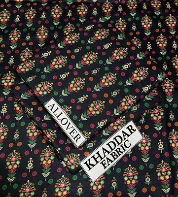 2 Pcs Women's Unstitched Khaddar Digital Print Suit thumbnail 2