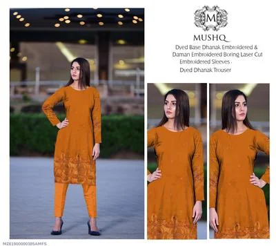 2 Pcs Women's Unstitched Embroidered Suit thumbnail 3