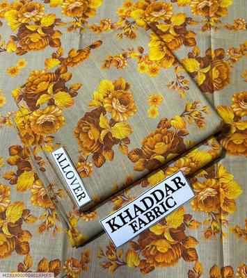 Khaddar Floral Suit Yellow Brown 2-Piece Set thumbnail 3