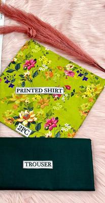 2 Pcs Women's Unstitched Digital Print Suit thumbnail 2