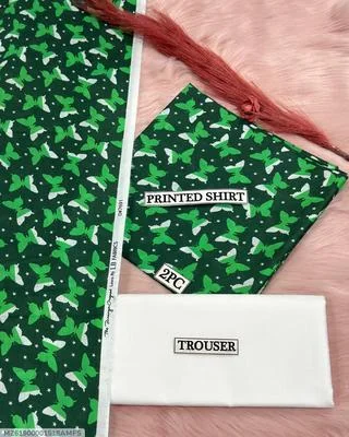 2 Pcs Women's Unstitched Digital Print Suit thumbnail 3