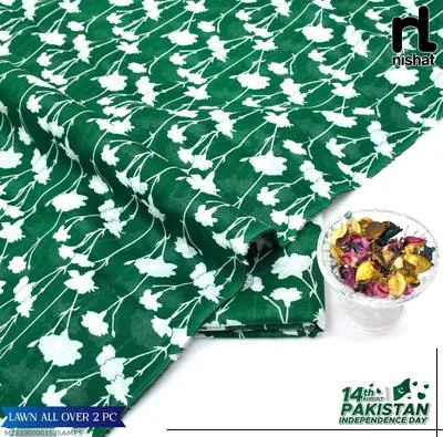 2 Pcs Women's Unstitched Digital Print Suit thumbnail 3