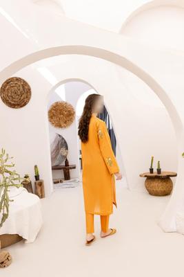 Mustard Embroidered Women Suit Lawn 2 Pcs thumbnail 2