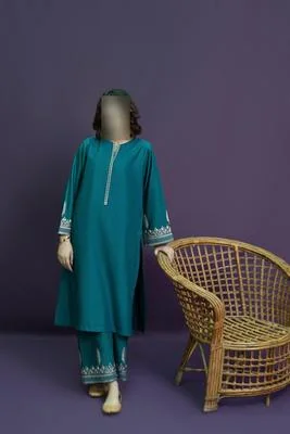2 Pcs Women's Unstitched Embroidered Suit