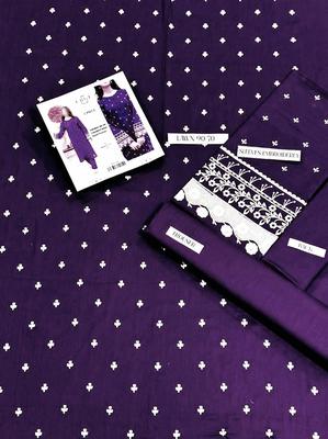 2 Pcs Women's Unstitched Embroidered Suit thumbnail 3