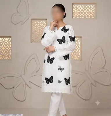 2 Pcs Women's Unstitched Embroidered Suit