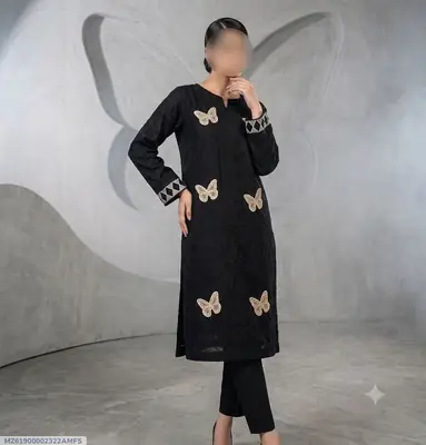 2 Pcs Women's Unstitched Embroidered Suit