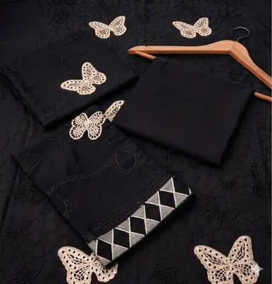 2 Pcs Women's Unstitched Embroidered Suit thumbnail 2