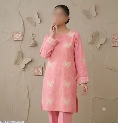 2 Pcs Women's Unstitched Embroidered Suit
