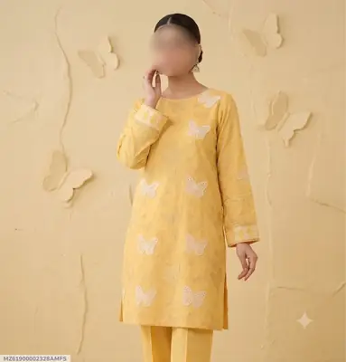 2 Pcs Women's Unstitched Embroidered Suit