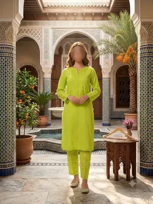 2 Pcs Women's Unstitched Chikankari Embroidered Suit