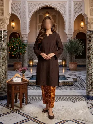 2 Pcs Women's Unstitched Chikankari Embroidered Suit