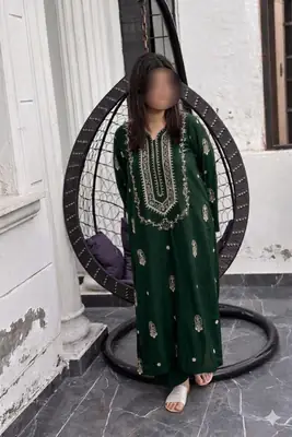 2 Pcs Women's Unstitched Embroidered Suit