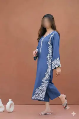 2 Pcs Women's Unstitched Embroidered Suit