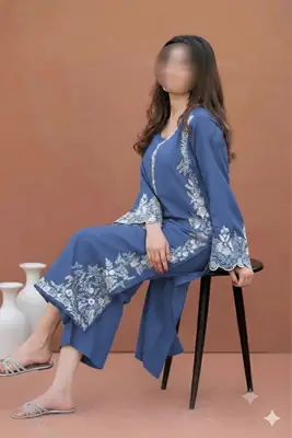 2 Pcs Women's Unstitched Embroidered Suit thumbnail 3
