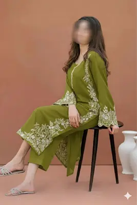 2 Pcs Women's Unstitched Embroidered Suit thumbnail 2