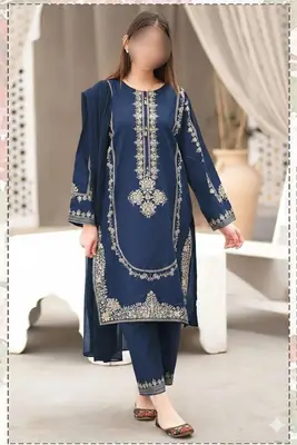 2 Pcs Women's Unstitched Embroidered Suit