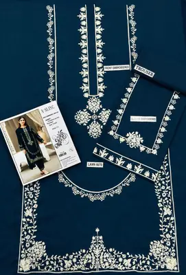 2 Pcs Women's Unstitched Embroidered Suit thumbnail 2