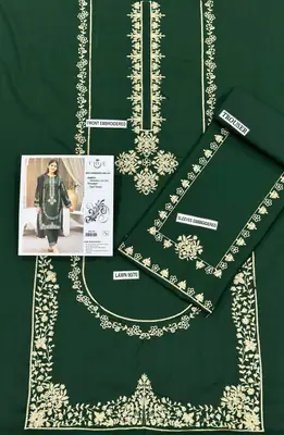2 Pcs Women's Unstitched Embroidered Suit thumbnail 2