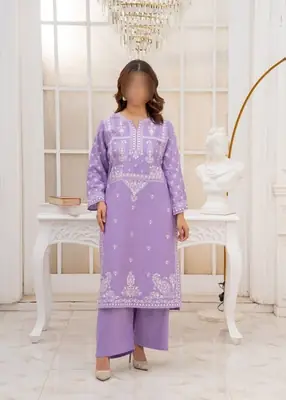2 Pcs Women's Unstitched Embroidered Suit