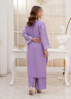 2 Pcs Women's Unstitched Embroidered Suit thumbnail 2