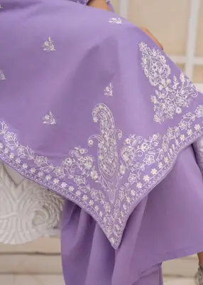 2 Pcs Women's Unstitched Embroidered Suit thumbnail 3