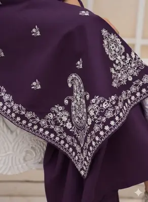 2 Pcs Women's Unstitched Embroidered Suit thumbnail 3
