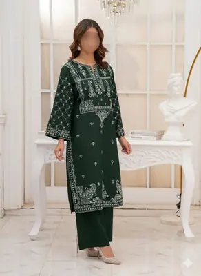 2 Pcs Women's Unstitched Embroidered Suit thumbnail 4