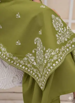 2 Pcs Women's Unstitched Embroidered Suit thumbnail 3