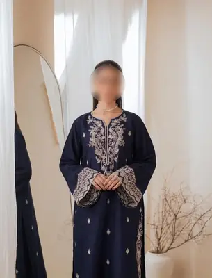 2 Pcs Women's Unstitched Embroidered Suit thumbnail 3