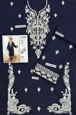 2 Pcs Women's Unstitched Embroidered Suit thumbnail 5