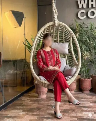2 Pcs Women's Unstitched Embroidered Suit thumbnail 2