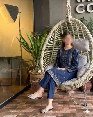 2 Pcs Women's Unstitched Embroidered Suit thumbnail 2