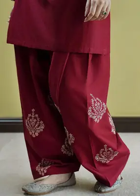 2 Pcs Women's Unstitched Embroidered Suit thumbnail 3