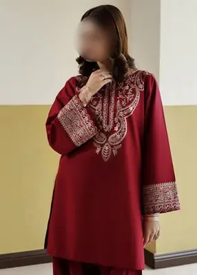 2 Pcs Women's Unstitched Embroidered Suit thumbnail 4