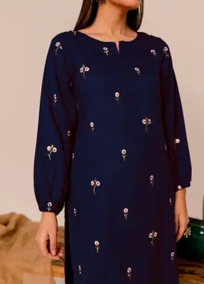 2 Pcs Women's Unstitched Embroidered Suit thumbnail 2