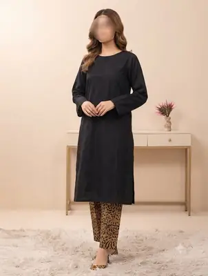2 Pcs Women's Unstitched Chikankari Embroidered Suit