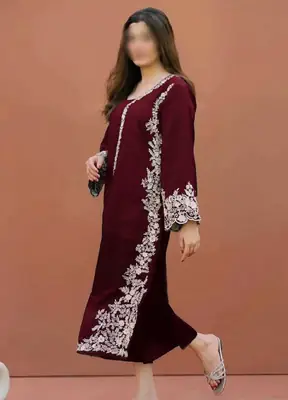 2 Pcs Women's Unstitched Embroidered Suit