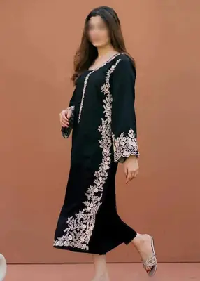 2 Pcs Women's Unstitched Embroidered Suit