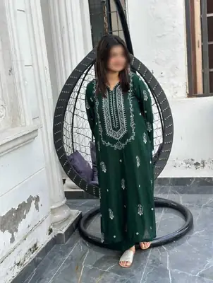2 Pcs Women's Unstitched Embroidered Suit