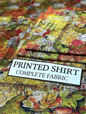 2 Pcs Women's Unstitched Shamray Printed Suit thumbnail 2